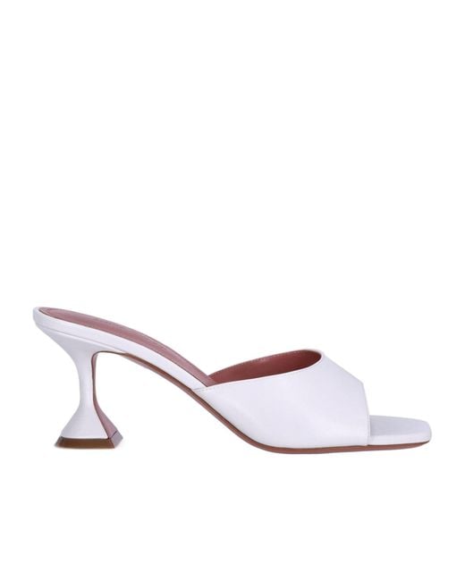 AMINA MUADDI White Lupita 70 High-Heeled Sandals