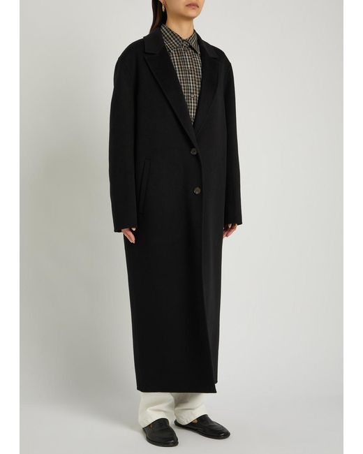 Rohe Black Single-Breasted Wool Coat