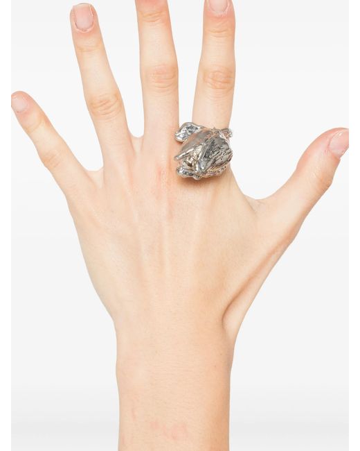 Marni White Irregular Ring