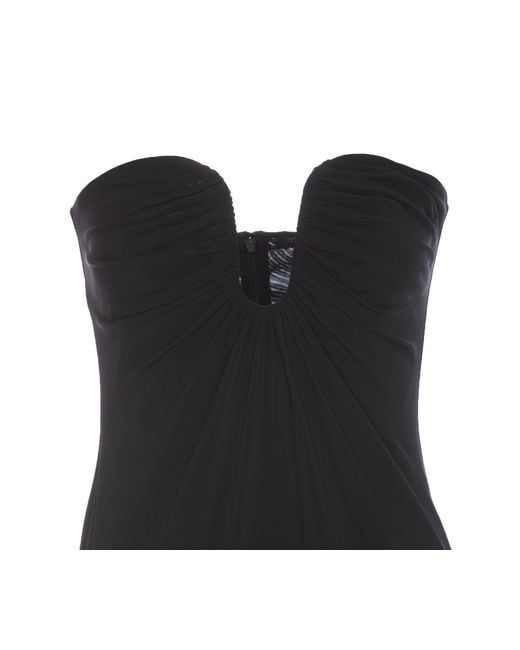 Pinko Black Cenerino Strapless Mini Dress