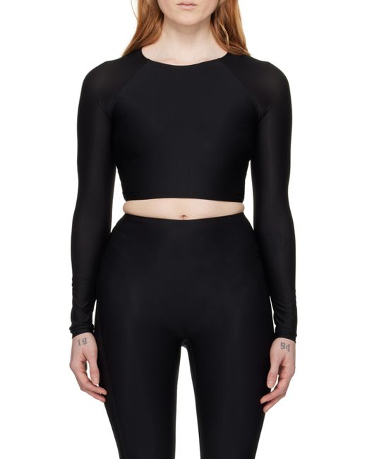 Wolford Black Active Flow Long-Sleeved Blouse