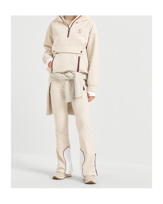Brunello Cucinelli Natural Belt-Loops Trousers