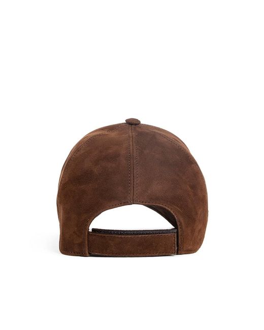Prada Brown Suede Baseball Cap