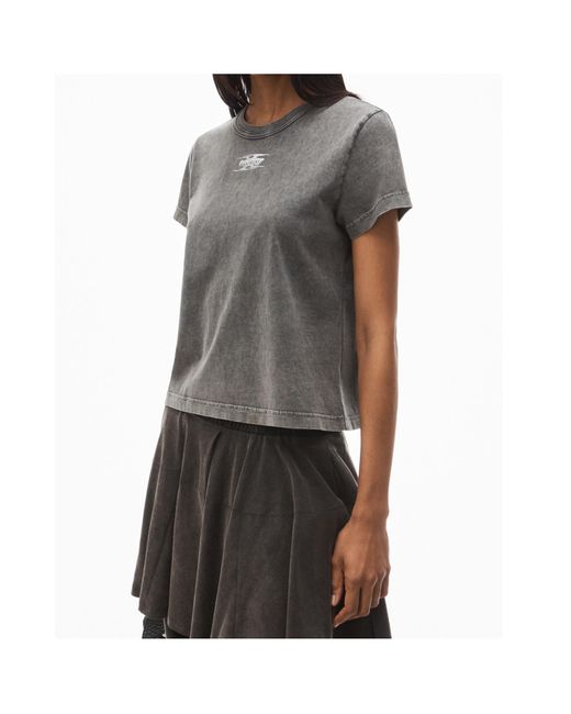 Alexander Wang Gray T By Blade Logo-Embossed T-Shirt