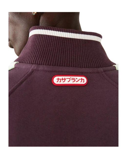 Casablanca Purple Quarter Zip Laurel Sweatshirt for men