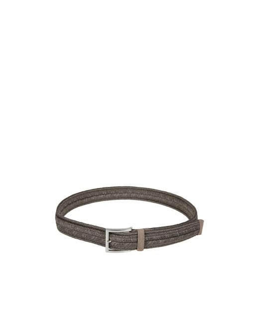 Orciani White Braided Elastic Belt for men