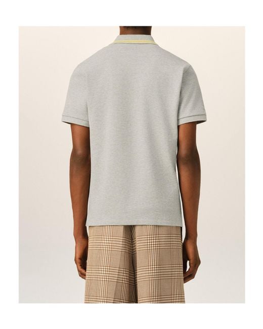 AMI Gray Ami Short Sleeved Polo Shirt for men
