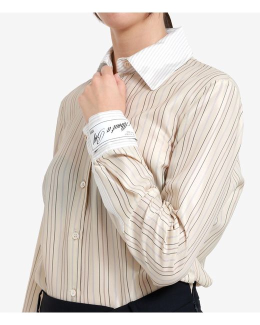 Erika Cavallini Semi Couture White Striped Dress