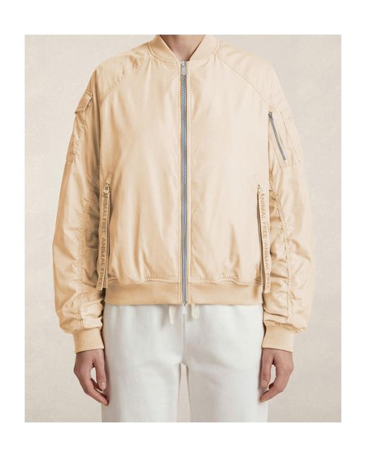 Save The Duck Natural Zip-Up Bomber Jacket