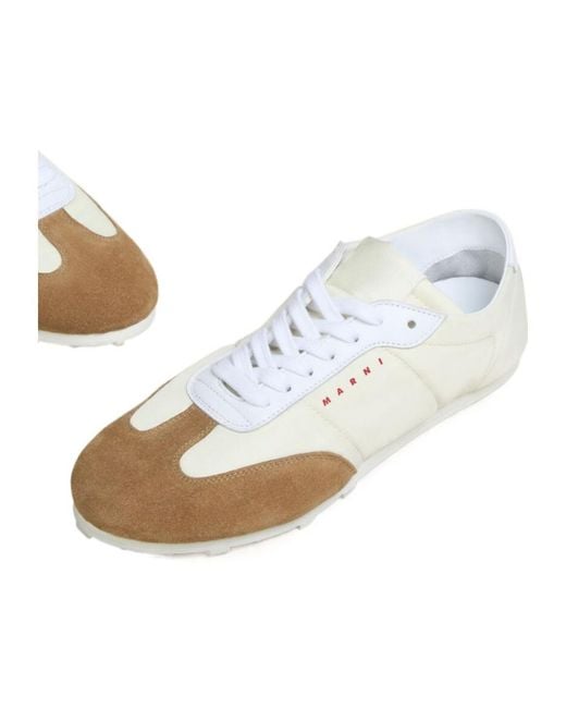 Marni White Off- Nylon Softy Soccer Sneaker for men