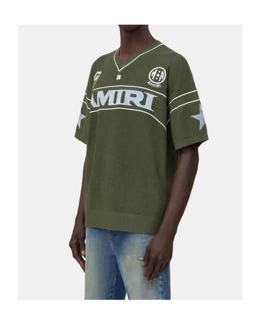 Amiri Green Sport Jersey T-Shirt for men