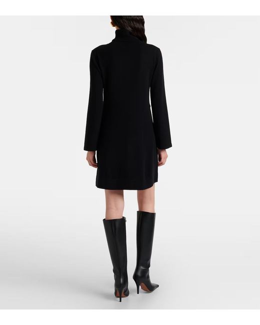 Rixo Black High-Necked Knitted Dress