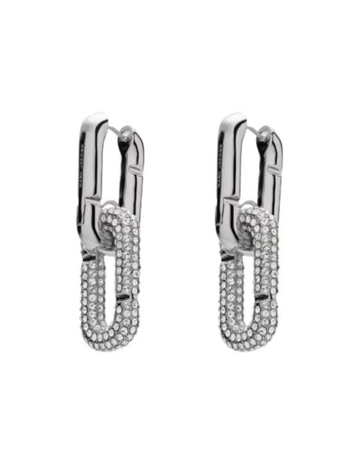 Marc Jacobs White The Pop J-Marc Pavé Drop Earrings