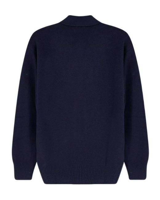 Gran Sasso Blue V-Neck Buttoned Cardigan for men