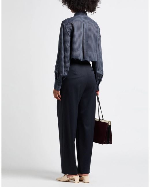 Brunello Cucinelli Blue Striped Long-Sleeve Shirt