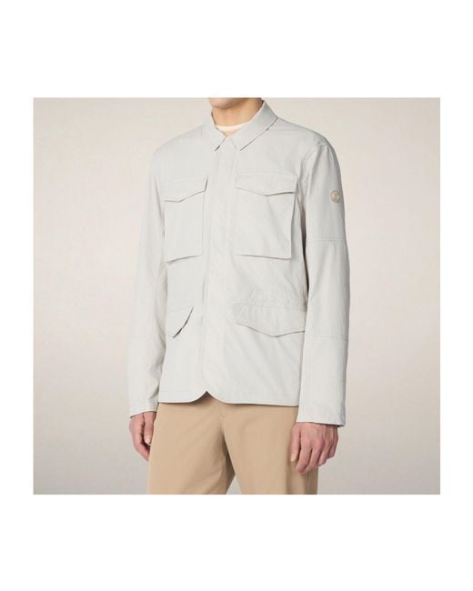 Save The Duck White Long-Sleeved Jacket for men