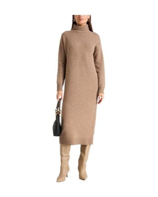 Max Mara Natural Mid-Length Cashmere Dress