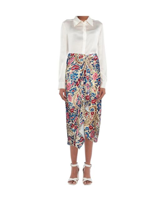 Isabel Marant White Paisley Pattern Skirt