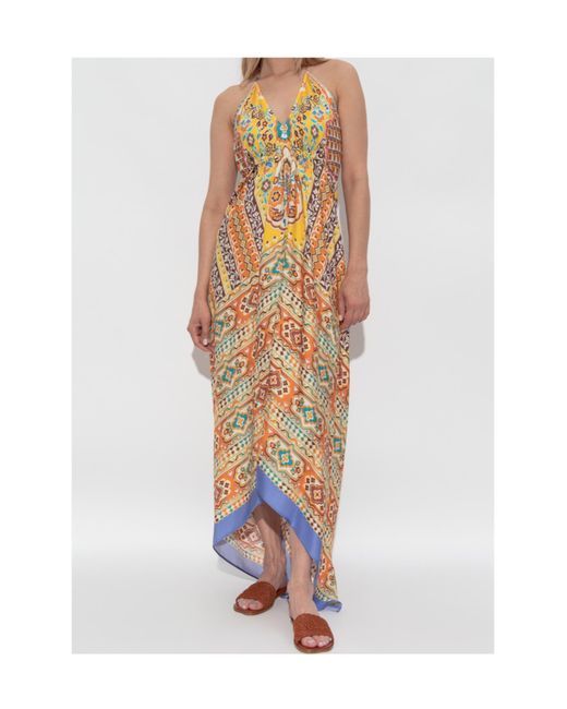 Etro Multicolor Pattern-Printed Open Back Dress