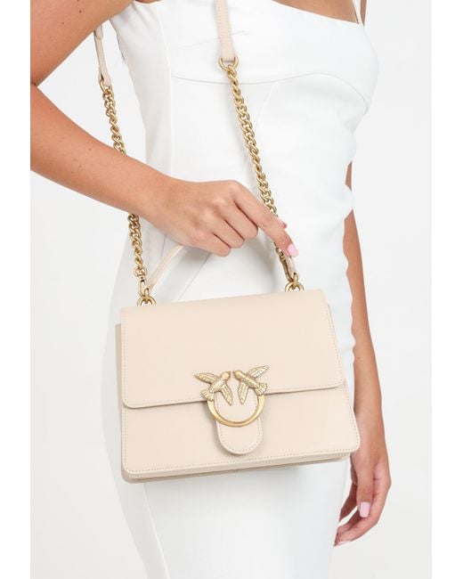 Pinko Natural Classic Love One Top Handle Bag