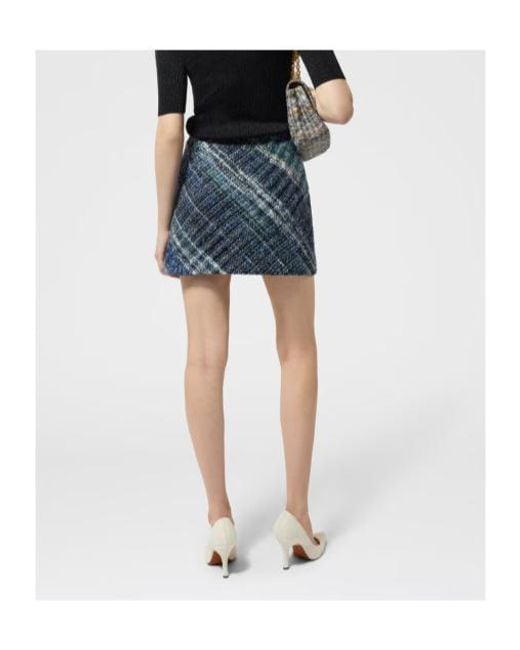 Missoni Blue Caperdoni Tweed Mini Skirt