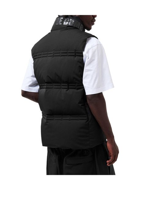 Moncler Black Stand-Collar Quilted Down Vest for men