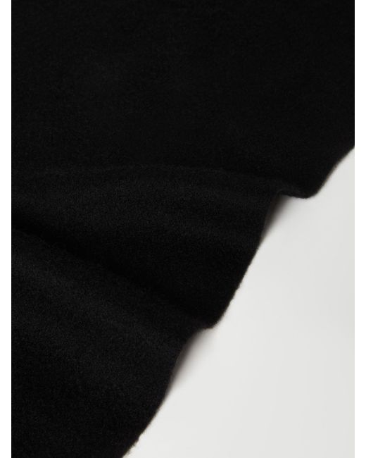 Max Mara Black Wsdalia Fringed Edge Scarf
