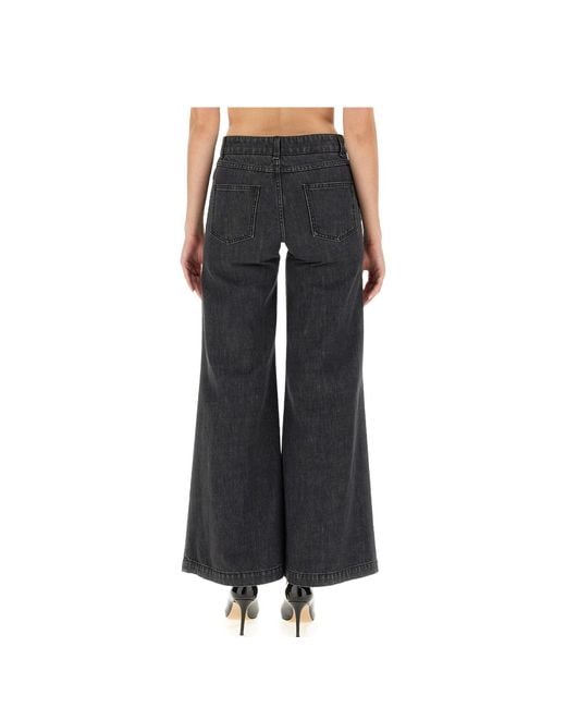 Moschino Black Flared-Design Jeans