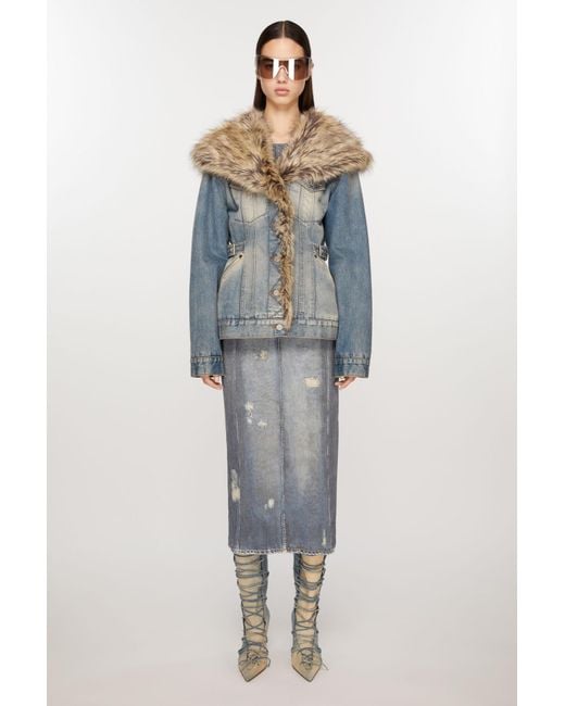 Acne Blue Sailor-Collar Denim Jacket