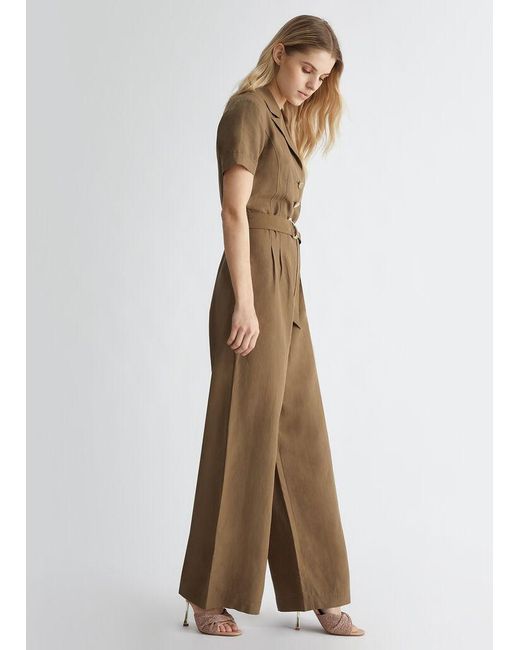 Liu Jo Natural Wide-Leg Jumpsuit
