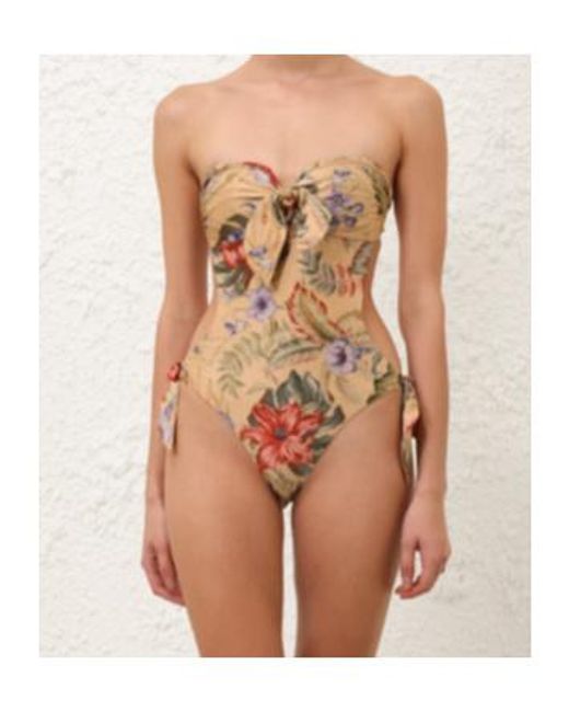 Zimmermann Natural Coco Scarf Tie 1Pc Swimsuit