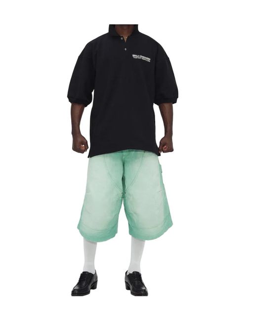 Willy Chavarria Black Football Polo Shirt for men