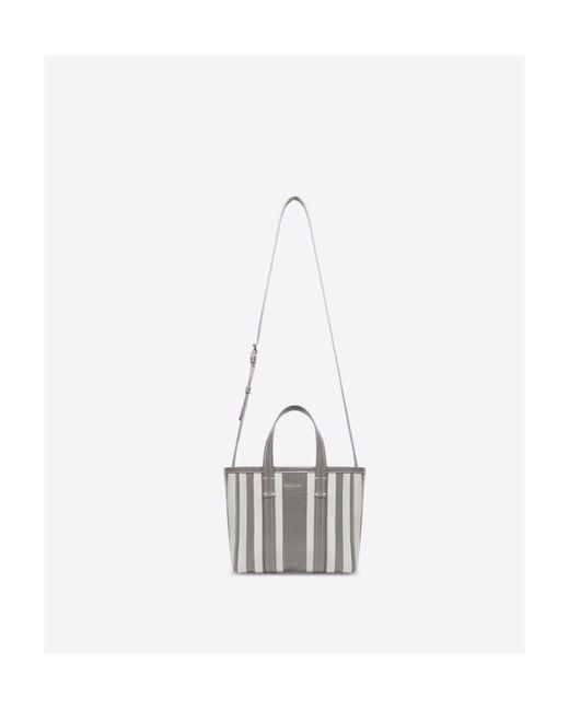 Balenciaga Gray Shopper Barbes Small East-West Da Donna
