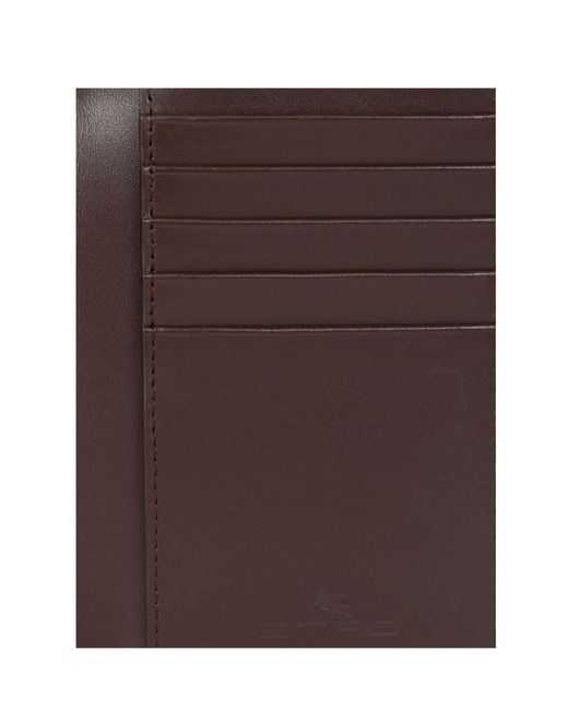 Etro Brown Arnica Passport Case for men