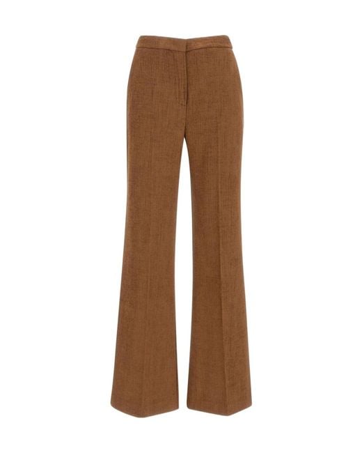 Kaos Brown Wide-Leg Pants