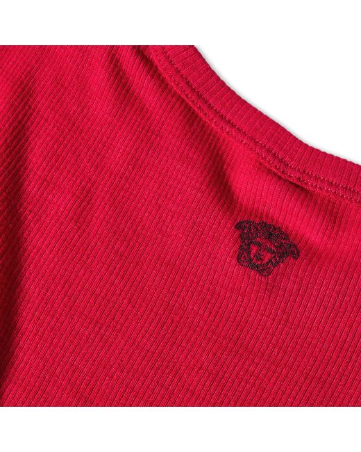 Versace Red Ribbed T-Shirt