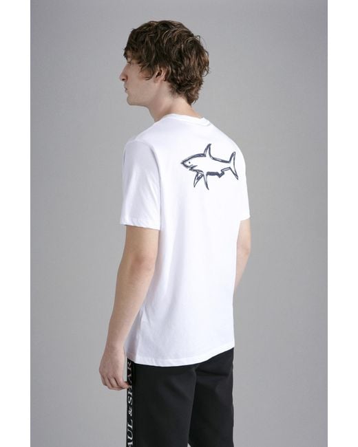 Paul & Shark White Logo Patch Crewneck T-Shirt for men