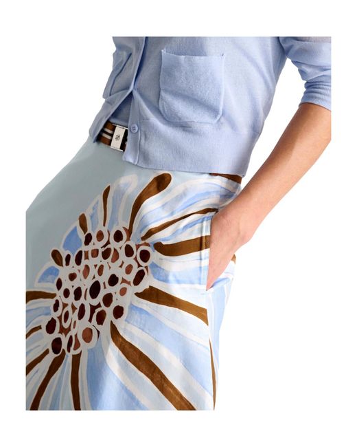Dorothee Schumacher Blue Floral Power Skirt
