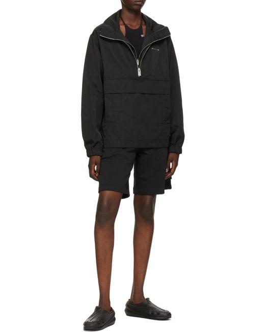 1017 ALYX 9SM Blue Logo Plaque High-Neck Windbreaker for men