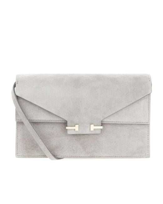 Tom Ford Gray Envelope Crossbody Bag