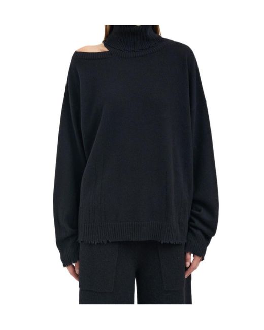 Uma Wang Blue Turtleneck Sweater