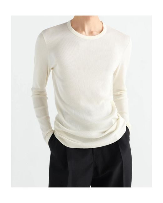 Lemaire White Long-Sleeve Top for men