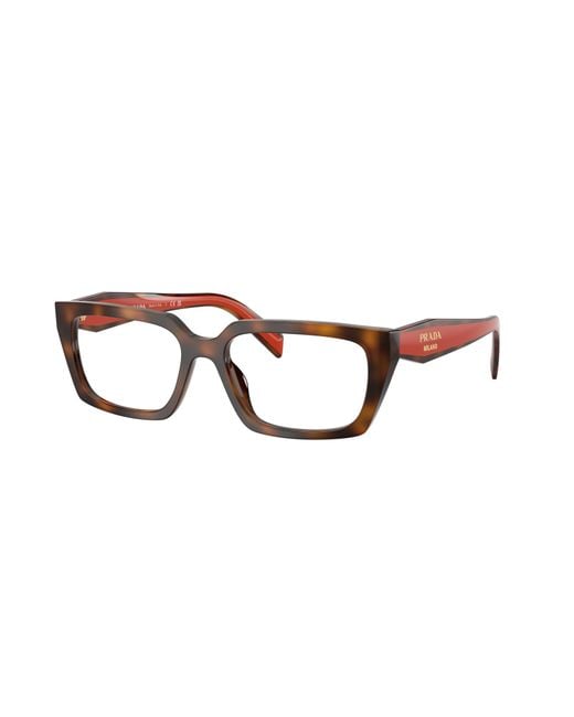 Prada White Eyewear Rectangle Frame Glasses