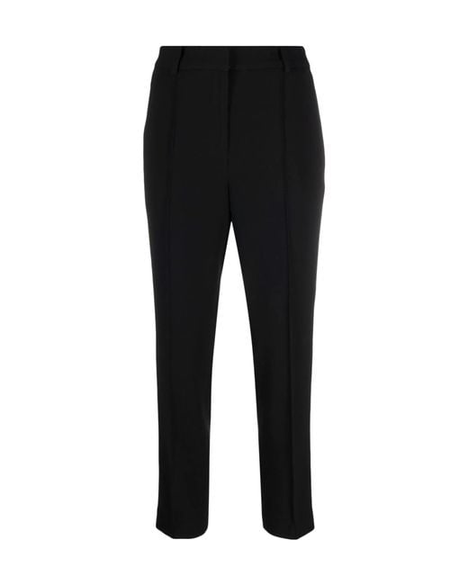 Michael Kors Black Pleated Cropped Trousers