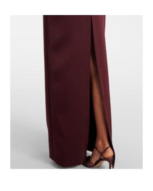 David Koma Purple Asymmetric Satin Gown