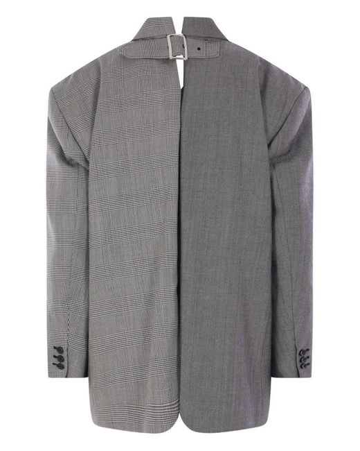 Comme des Garçons Gray Comme Des Garçons Single-Breasted Panelled Jacket