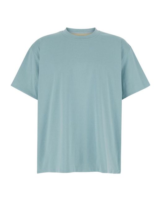 Bottega Veneta Blue Short Sleeved Crewneck T-Shirt for men