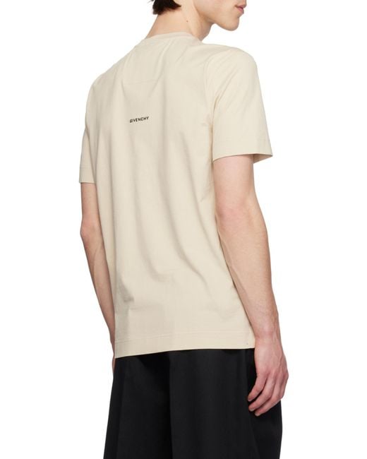 Givenchy Natural 4G Embroidered Crewneck T-Shirt for men