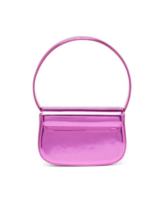 DIESEL Pink 1Dr-Iconic Mirrored Shoulder Bag