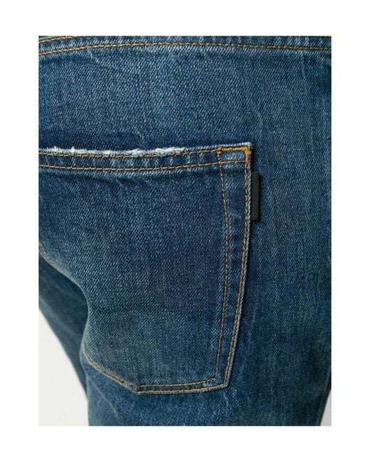 Saint Laurent Blue Imitation Old Skinny Jeans for men